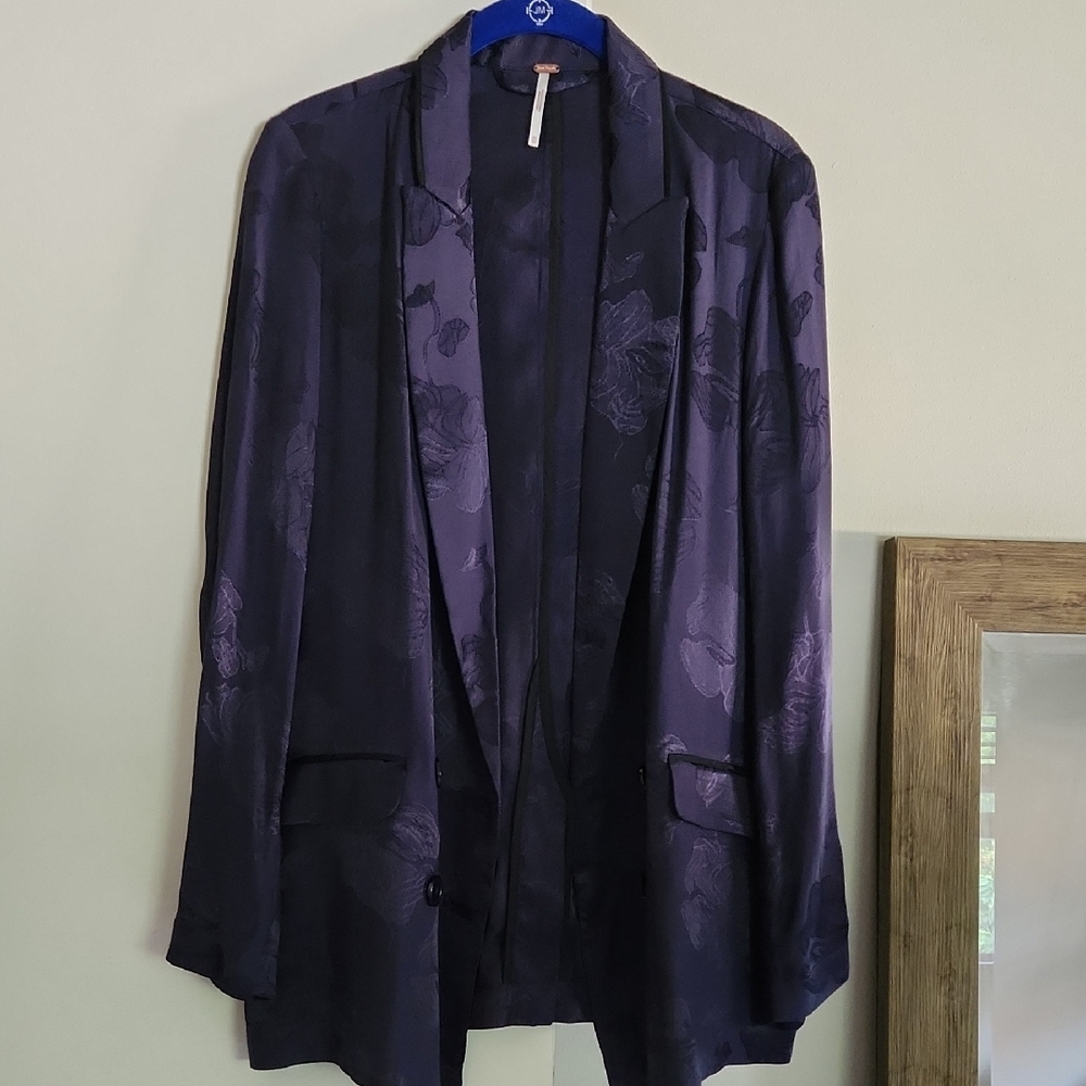 Free People Satin Blazer